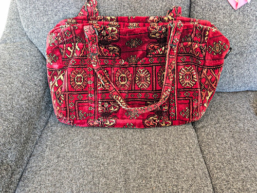 Carpet bags red floral - bags,