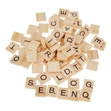 100pcs Wooden Alphabet Tiles