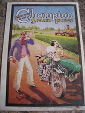 CHAMPION SPARK PLUGS ILLUSTRATION MOTORBIKE SIDECAR TRACTOR ADVERT A4 FILE 45