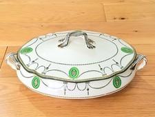 Royal Doulton Countess Green Pattern Oval Serving Dish With Lid