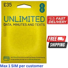 1 x EE PAY AS YOU GO SIM –