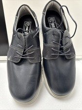 Easy B DB Wider Fit Leather Shoes Navy / Grey – Comfort Orthopaedic Design Uk10