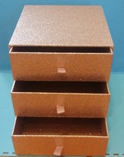 Ghost thick cardboard drawers. Glitter decorated approx. 15cm cube