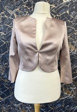 Coast Bolero Style Dress Jacket Ladies Oyster Size UK 18 #REF108
