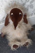 Vintage 1970’s Blonde Mohair Womble Wombles Large Soft Toy Plush Dark Face