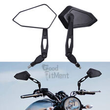 10mm Motorcycle Folding Black Side Wing Mirrors For Yamaha Honda Suzuki Kawasaki