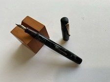 mabie todd blackbird  Marbled Vintage Self Filler Fountain Pen 14k Gold