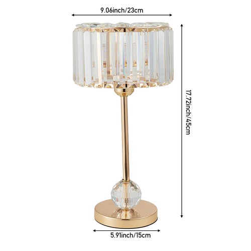 Crystal shade table lamp - shade,