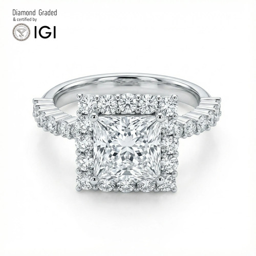 Princess diamond engagement - princess,