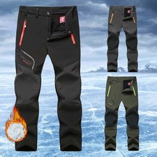 Men Winter Trousers Fleece Lined Trousers Outdoor Walking Hiking Waterproof Pant