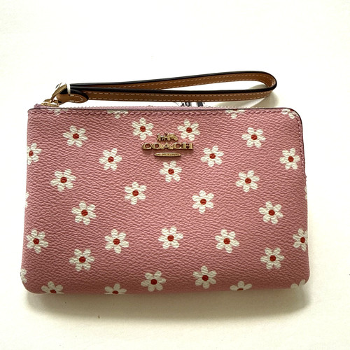 Coach corner zip wristlet with - coach,