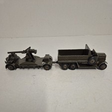 Dinky vintage military toy.   151B 6 wheel truck and 161B AA gun. 