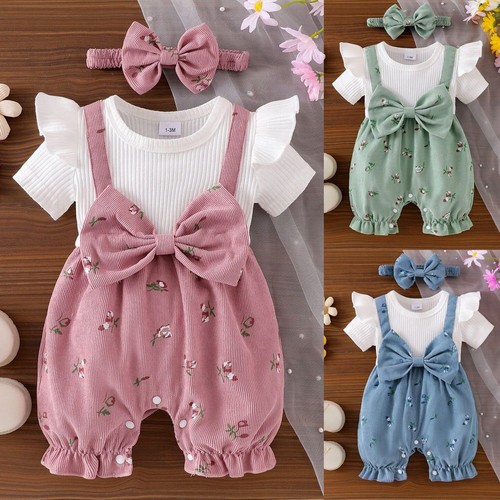 Newborn baby girls ruffle bow - baby,