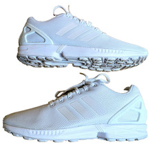 adidas ZX 2K Flux Triple White Trainers - Mens UK 10