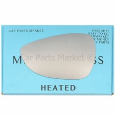 For Ford Fiesta 08-17 Left passenger side Flat Electric wing door mirror glass