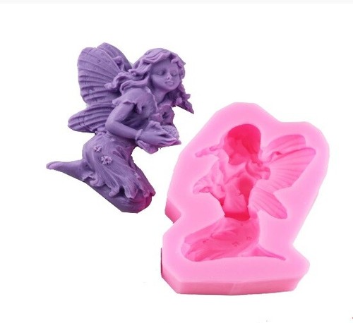 Kneeling angel silicone mould - kneeling,