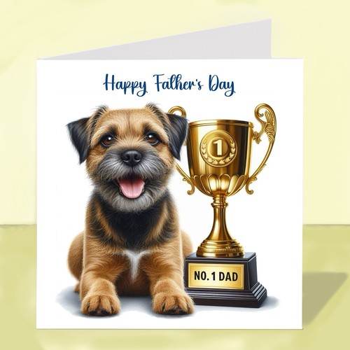 Border terrier dog father - dog, father’s