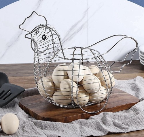 Metal wire chicken egg - chicken,