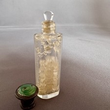 Glass Scent Bottle With Silver