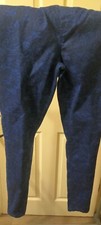 BNWT TU SAINSBURYS ROYAL BLUE PAISLEY LADIES PRINT DENIM JEGGINGS SIZE 12 