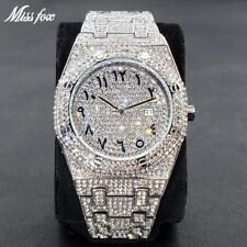 Iced Bling Out Watch Hip Hop Luxury Fashion Watch for Men Stainless Steel