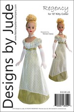 Regency Dress Pattern for 18" Kitty Collier Dolls Tonner