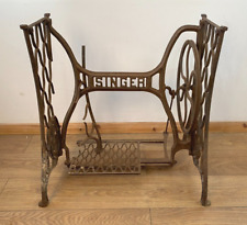 Antique Cast Iron Singer Sewing Machine Treadle Table Base Industrial Up-Cycle