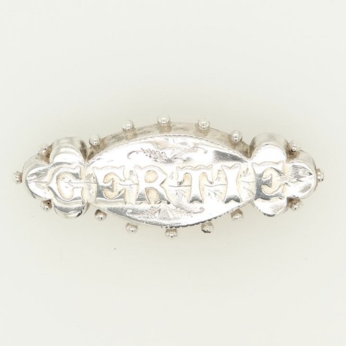 Victorian silver gertie name - silver,