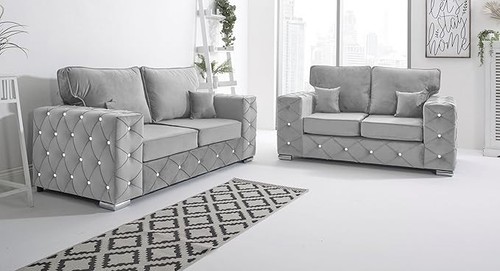 Luxury seater sofa velvet - 3,