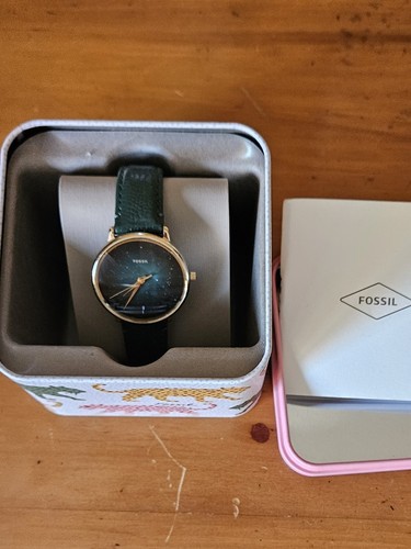 Fossil watch with green - with,