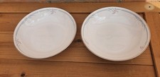 A Pair of Royal Doulton Carnation Cereal Bowls - 7 inch rim
