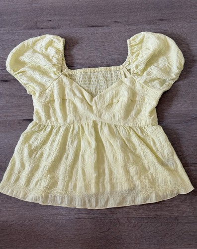 Butter yellow babydoll top - yellow,
