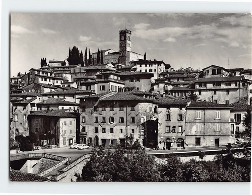 Postcard panorama barga italy - postcard,