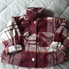 Girls Zara Check Shacket Pink/purple age 2-3