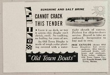 1950 Print Ad Old Town Dinghy