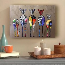 Zebra Bum Canvas Graffiti Wall