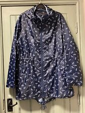 Ladies Waterproof Parka , Kagoul Size Medium Blue Casual, Outdoor 