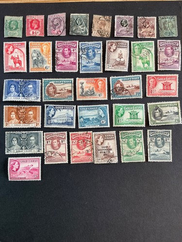 Old stamps gold coast - old,