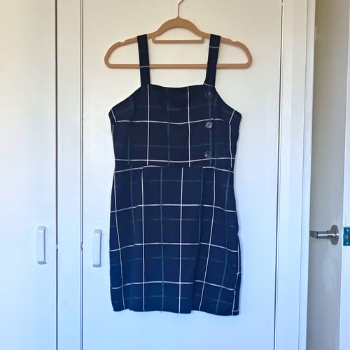 Women navy windowpane check - women's,