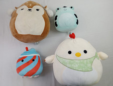 Squishmallow 4Pcs Bundle Dawn the Fawn Todd Chicken Tucker Slushie Frog USED F2