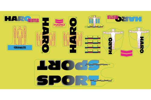 Haro 1990 sport decals clear - sport,