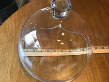 Large Heavy Clear Glass Cake