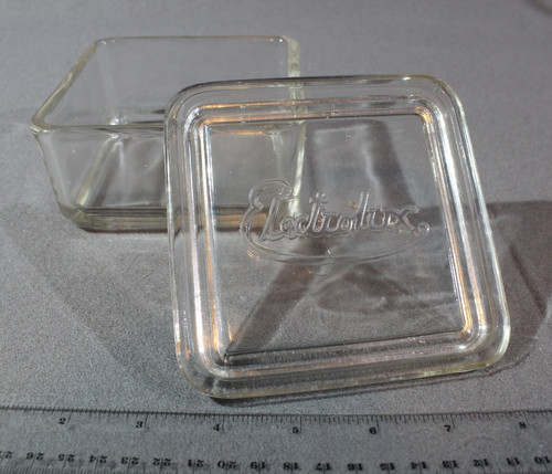 Vintage glass butter - , dish