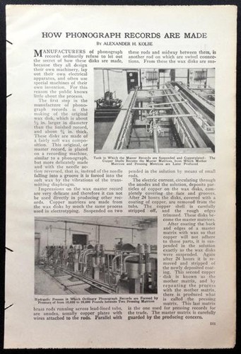 How phonograph records are - phonograph,