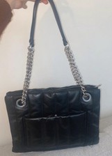 Zara Genuine Leather Padded Medium Chain Hand Bag 
