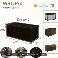 Long Lasting 210D Waterproof Patio Deck Box Cover for Rectangular Boxes