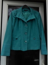 JACKET: Turquoise Jacket: Peplum: (Outside wear) Debenhams Collection: 18 Used