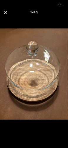 Cheese dome wooden and - cheese,