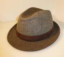 QUALITY MARKS & SPENCER M&S TRILBY , BROWN , UNWORN , Size L , 7 1/4 7 3/8 59cm