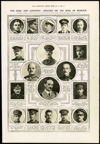 1916 antique print military - 1916,